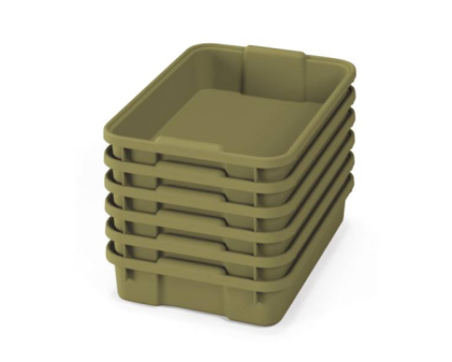Small plastic containers - eco light green- 06