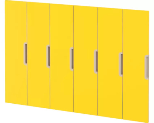 Doors with handle for cloakroom Vita 6 - Yellow
