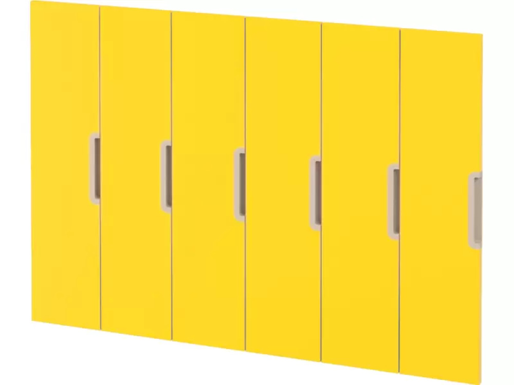 Doors with handle for cloakroom Vita 6 - Yellow