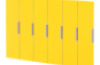 Doors with handle for cloakroom Vita 6 - Yellow