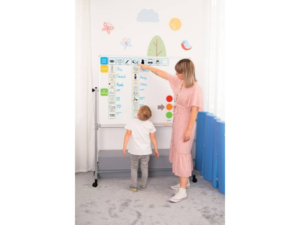 White board on wheels - small