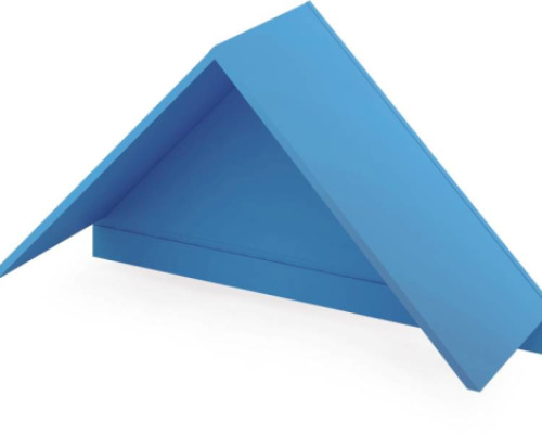 Roof for Cubo 3 shelving units. Azure blue