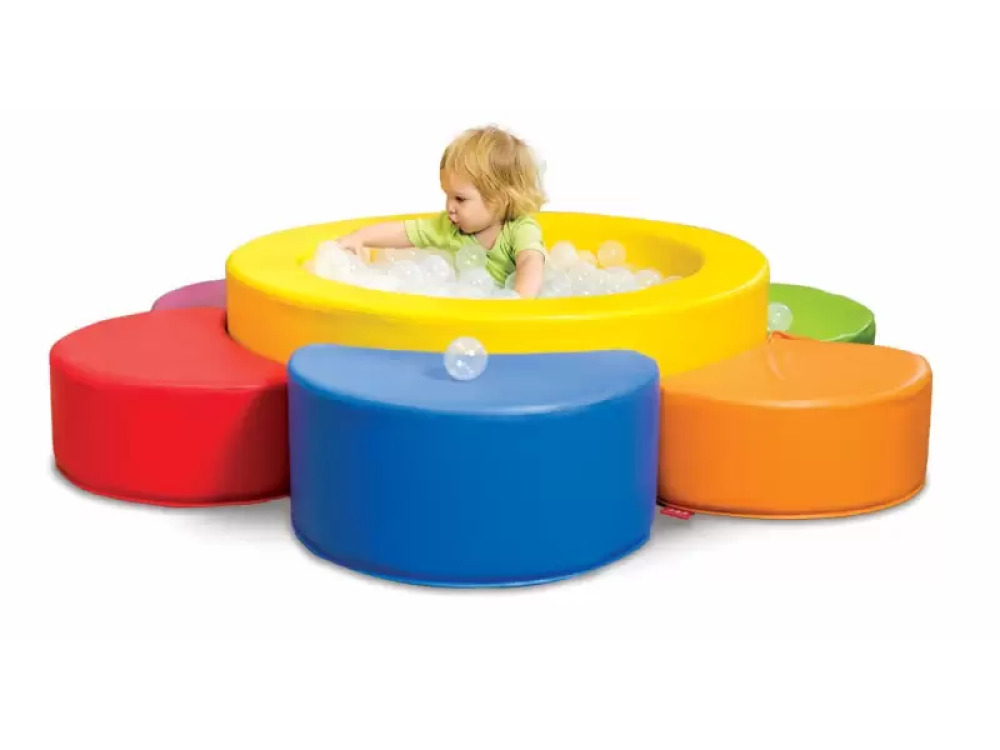 Little flower. Soft play pool with balls