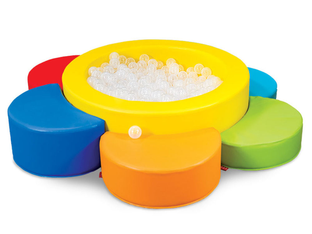 Little flower. Soft play pool with balls