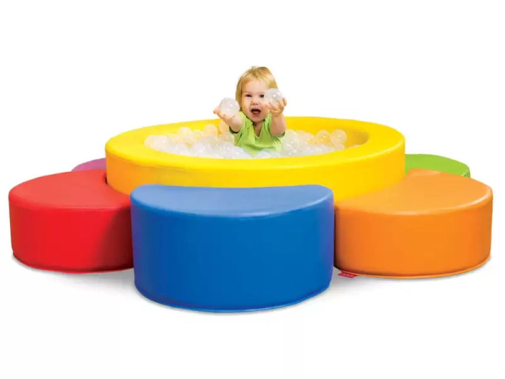 Little flower. Soft play pool with balls