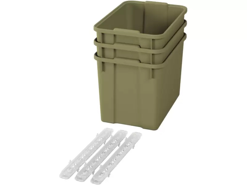 Extra large plastic containers with runners - eco light green - 03