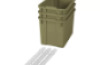 Extra large plastic containers with runners - eco light green - 03