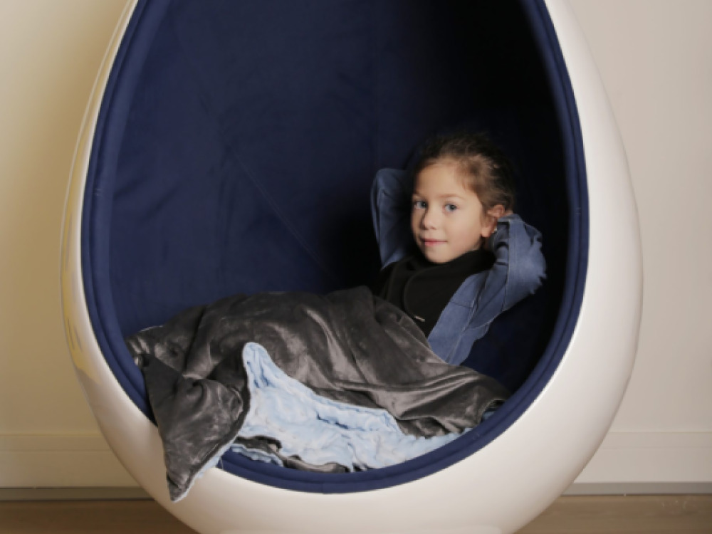 Retro Egg Chair 136cm – Blue