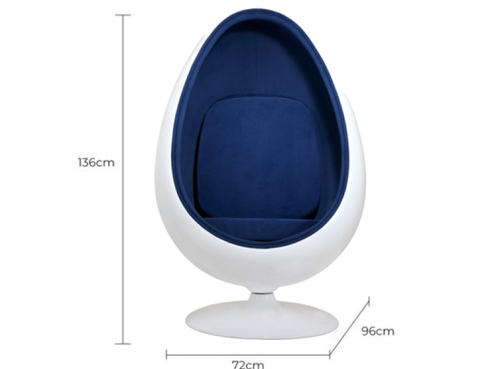 Retro Egg Chair 136cm – Blue