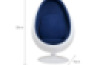Retro Egg Chair 136cm – Blue