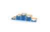 12 - small wooden trays - Blue