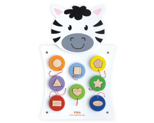 Zebra manipulative wall panel