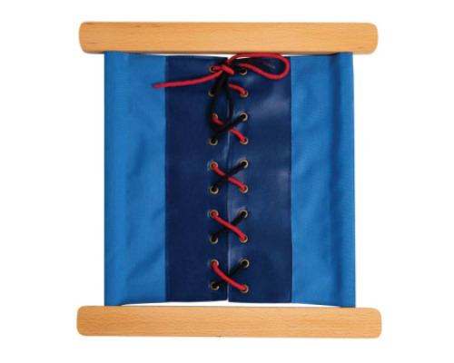 Montessori Aids. Exercise frame for lacing