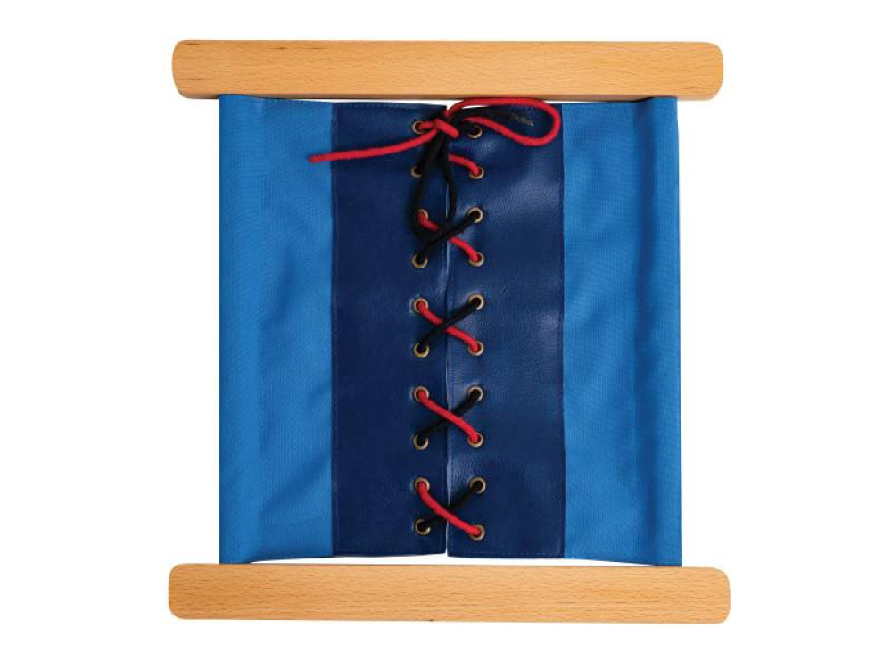 Montessori Aids. Exercise frame for lacing