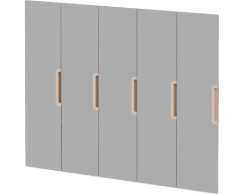 Doors with handle for cloakroom Vita 5 - Grey