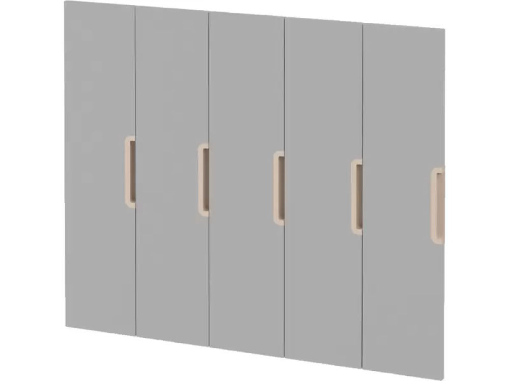 Doors with handle for cloakroom Vita 5 - Grey