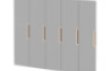 Doors with handle for cloakroom Vita 5 - Grey