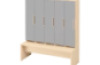Doors with handle for cloakroom Vita 5 - Grey