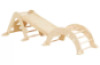 Climbing platform. Wooden gymnastics equipment