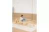 Climbing platform. Wooden gymnastics equipment