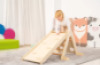 Climbing platform. Wooden gymnastics equipment