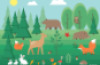 Fantasy polyamide carpet. Forest